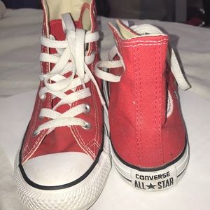 Red high top chucks